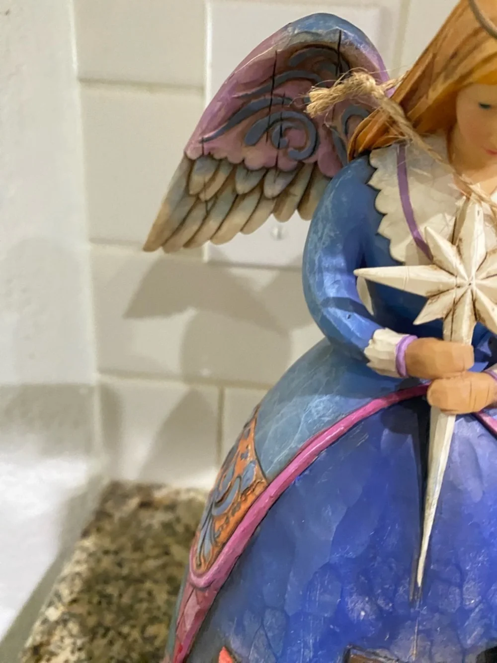 Jim Shore Heartwood Creek Enesco Angel Nativity 11” Holy Family 2005 Figurine